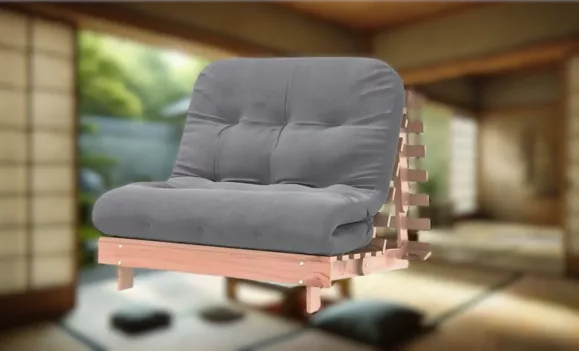 canapé-lit futon en bois massif