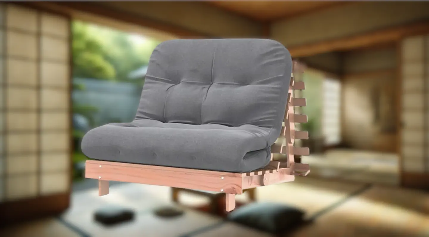 canapé-lit futon en bois massif